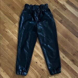 Abercrombie & Fitch Black Faux Leather Pants